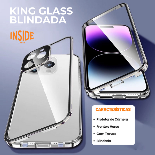 Capinha iPhone - KingGlass Magnética e com Blindagem 360®  (ÚLTIMO DIA DE PROMOÇÃO)